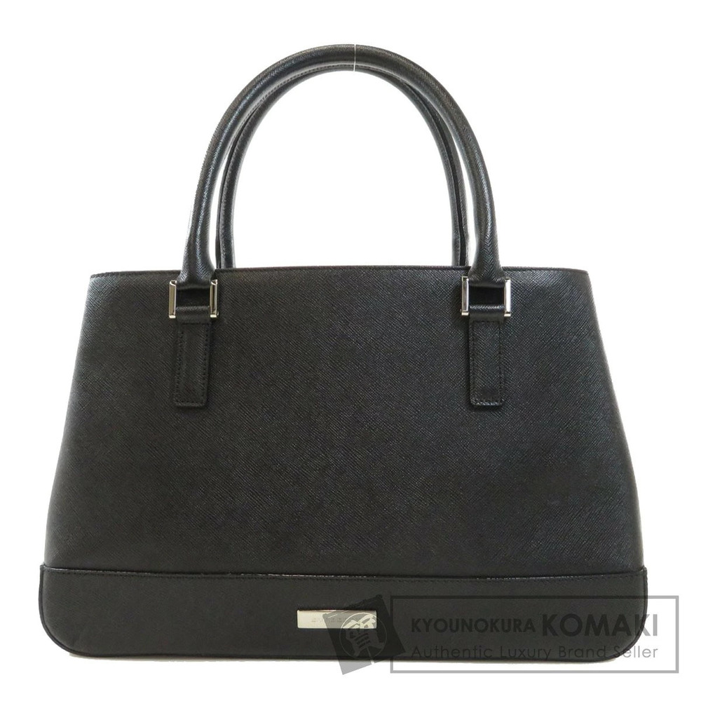 Burberry motif tote bag leather